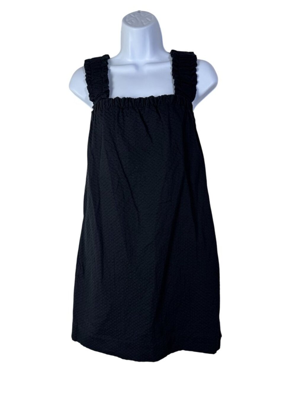 Something Navy Black Mini Dress XS Sleeveless Little black Dress Cotton Blend